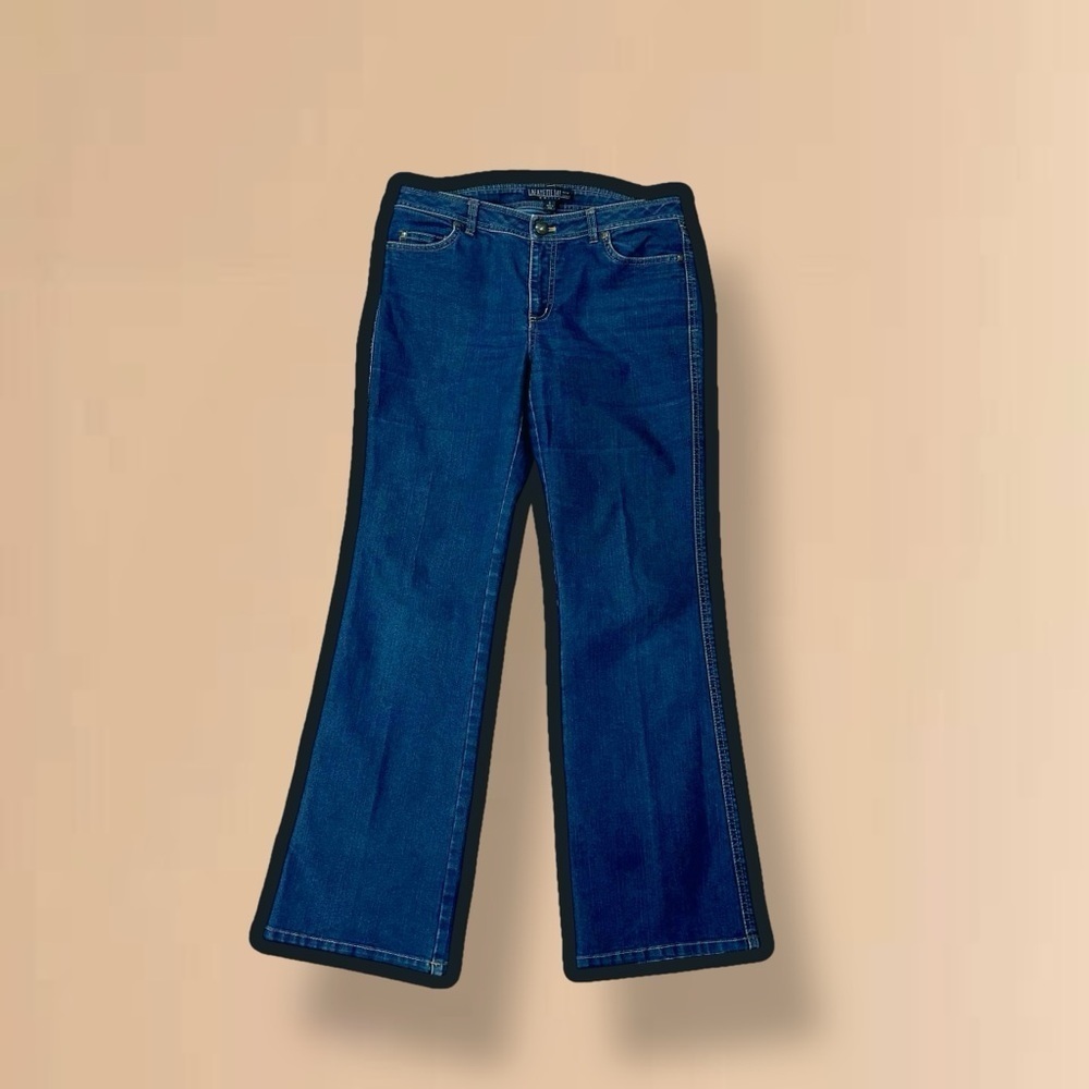 Lafayette 148 New York Dark Wash Classic Bootcut Jeans Size 6 Petite